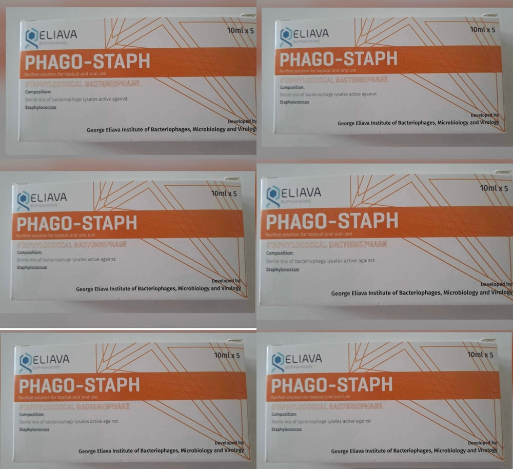 Μία σειρά θεραπείας με STAPHYLOCOCCAL BACTERIOPHAGE 1 κουτί - (5 Ampullen x 10ml)